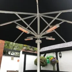 Elegant Parasols by Aztec Umbrella Heat+&+Light+ON