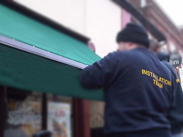 Aztec Umbrellas nationwide installation team