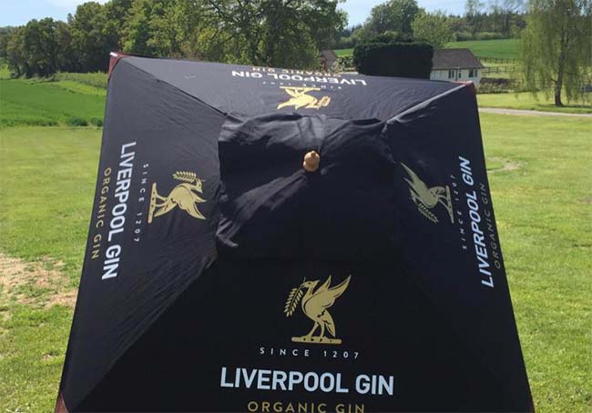 Liverpool Gin Promotional Hardwood Parasol Umbrella